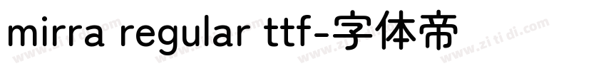mirra regular ttf字体转换